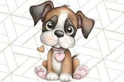 Puppy Love Clipart PNG, Dog Park Date Valentine Clip Art Product Image 3