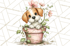 Puppy Love Clipart PNG, Dog Park Date Valentine Clip Art Product Image 4