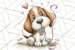 Puppy Love Clipart PNG, Dog Park Date Valentine Clip Art Product Image 5