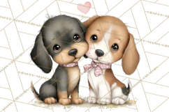 Puppy Love Clipart PNG, Dog Park Date Valentine Clip Art Product Image 3
