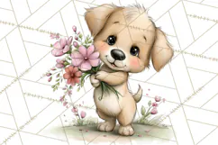 Puppy Love Clipart PNG, Dog Park Date Valentine Clip Art Product Image 2