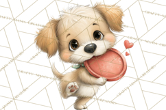 Puppy Love Clipart PNG, Dog Park Date Valentine Clip Art Product Image 5