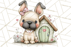 Puppy Love Clipart PNG, Dog Park Date Valentine Clip Art Product Image 4