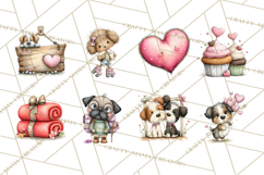 Puppy Love Clipart PNG, Dog Park Date Valentine Clip Art Product Image 3