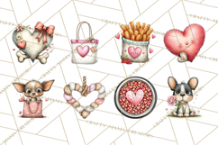 Puppy Love Clipart PNG, Dog Park Date Valentine Clip Art Product Image 4