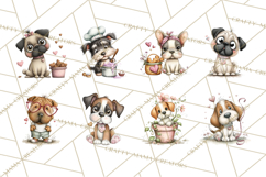Puppy Love Clipart PNG, Dog Park Date Valentine Clip Art Product Image 6