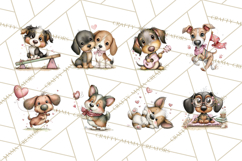 Puppy Love Clipart PNG, Dog Park Date Valentine Clip Art Product Image 5