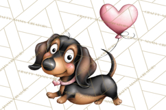 Puppy Love Clipart PNG, Dog Park Date Valentine Clip Art Product Image 2