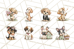Puppy Love Clipart PNG, Dog Park Date Valentine Clip Art Product Image 2