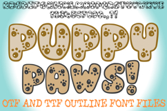 Puppy Paws Handwriting Alphabet Lettering ABC Footprints OTF Product Image 1
