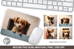 Mouse Pad Puppy Peeks from Wall Product Image 1