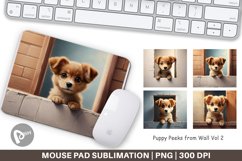Mouse Pad Puppy Peeks from Wall Product Image 1