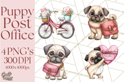 Puppy Dog Clipart PNG, Valentine Mail Carrier Clip Art Product Image 1
