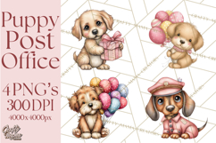 Puppy Dog Clipart PNG, Valentine Mail Carrier Clip Art Product Image 1