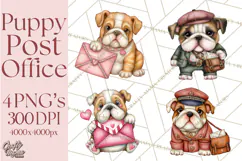 Puppy Dog Clipart PNG, Valentine Mail Carrier Clip Art Product Image 1