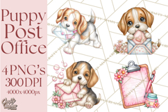 Puppy Dog Clipart PNG, Valentine Mail Carrier Clip Art Product Image 1