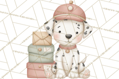 Puppy Post Office Clipart PNG Valentine Mail Dog Clip Art. Product Image 2