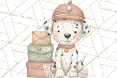 Puppy Post Office Clipart PNG Valentine Mail Dog Clip Art. Product Image 2