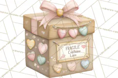 Puppy Post Office Clipart PNG Valentine Mail Dog Clip Art. Product Image 2