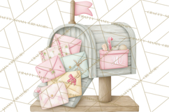 Puppy Post Office Clipart PNG Valentine Mail Dog Clip Art. Product Image 4