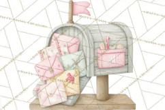 Puppy Post Office Clipart PNG Valentine Mail Dog Clip Art. Product Image 4