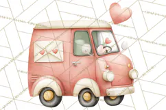 Puppy Post Office Clipart PNG Valentine Mail Dog Clip Art. Product Image 2
