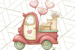 Puppy Post Office Clipart PNG Valentine Mail Dog Clip Art. Product Image 4