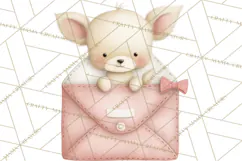Puppy Post Office Clipart PNG Valentine Mail Dog Clip Art. Product Image 2
