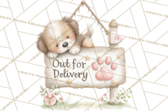 Puppy Post Office Clipart PNG Valentine Mail Dog Clip Art. Product Image 3