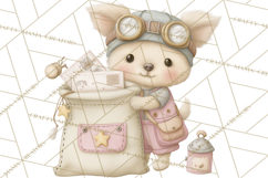 Puppy Post Office Clipart PNG Valentine Mail Dog Clip Art. Product Image 3