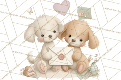 Puppy Post Office Clipart PNG Valentine Mail Dog Clip Art. Product Image 4
