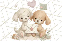 Puppy Post Office Clipart PNG Valentine Mail Dog Clip Art. Product Image 4