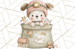Puppy Post Office Clipart PNG Valentine Mail Dog Clip Art. Product Image 4