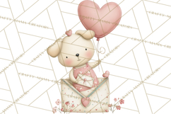 Puppy Post Office Clipart PNG Valentine Mail Dog Clip Art. Product Image 5