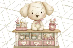 Puppy Post Office Clipart PNG Valentine Mail Dog Clip Art. Product Image 3