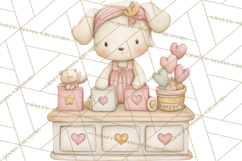 Puppy Post Office Clipart PNG Valentine Mail Dog Clip Art. Product Image 4