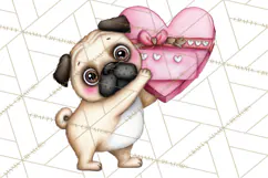 Puppy Dog Clipart PNG, Valentine Mail Carrier Clip Art Product Image 5