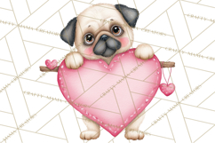 Puppy Dog Clipart PNG, Valentine Mail Carrier Clip Art Product Image 3
