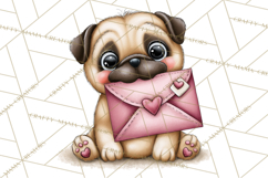 Puppy Dog Clipart PNG, Valentine Mail Carrier Clip Art Product Image 4