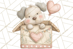 Puppy Post Office Clipart PNG Valentine Mail Dog Clip Art. Product Image 4