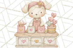 Puppy Post Office Clipart PNG Valentine Mail Dog Clip Art. Product Image 2