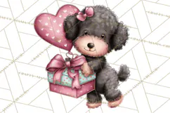 Puppy Dog Clipart PNG, Valentine Mail Carrier Clip Art Product Image 4