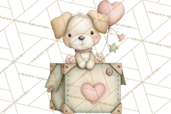 Puppy Post Office Clipart PNG Valentine Mail Dog Clip Art. Product Image 2
