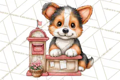 Puppy Dog Clipart PNG, Valentine Mail Carrier Clip Art Product Image 5