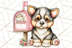 Puppy Dog Clipart PNG, Valentine Mail Carrier Clip Art Product Image 5