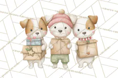 Puppy Post Office Clipart PNG Valentine Mail Dog Clip Art. Product Image 2