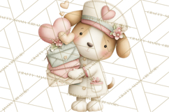 Puppy Post Office Clipart PNG Valentine Mail Dog Clip Art. Product Image 5
