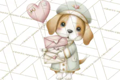 Puppy Post Office Clipart PNG Valentine Mail Dog Clip Art. Product Image 2