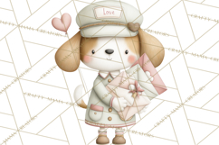 Puppy Post Office Clipart PNG Valentine Mail Dog Clip Art. Product Image 3