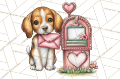Puppy Dog Clipart PNG, Valentine Mail Carrier Clip Art Product Image 4